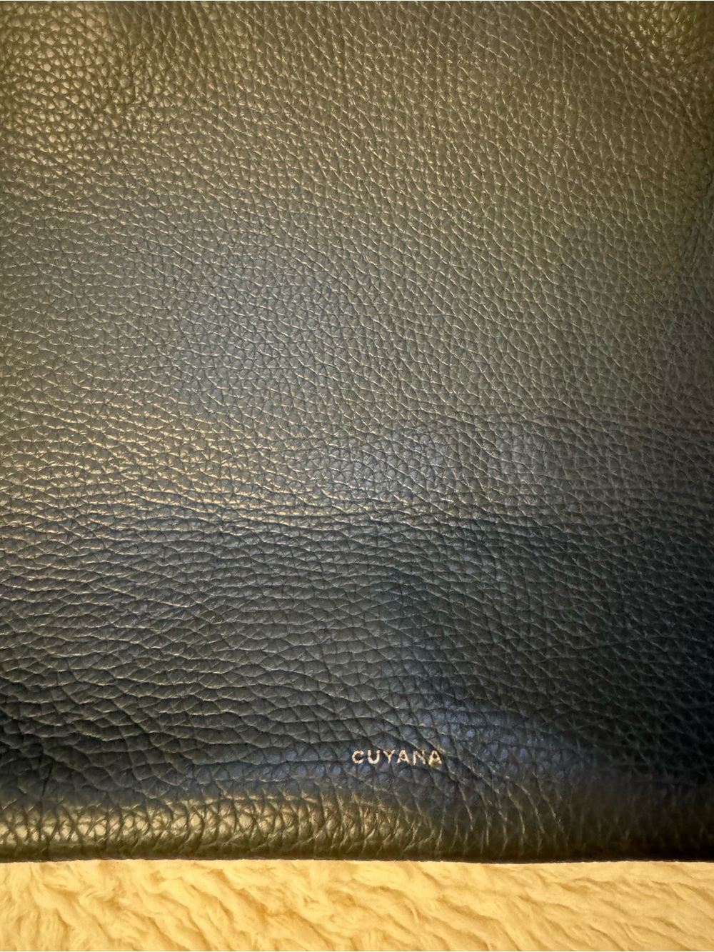 Cuyana System Tote in Dark Olive Leather 16 Inch - Picture 4 of 7